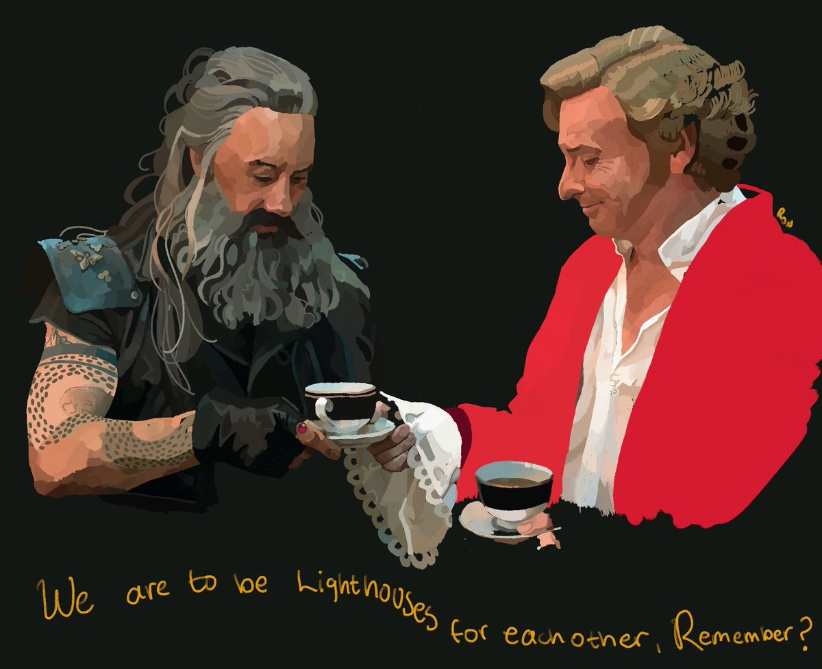 rejectedtboi's tweet photo. We are to be Lighthouses for each other, remember?
#OFMDfanart #TAIKAWAITITI #rhysdarby #StedeBonnet #stedebeard #edwardteach #blackbeard https://t.co/eLWAaaK9wF