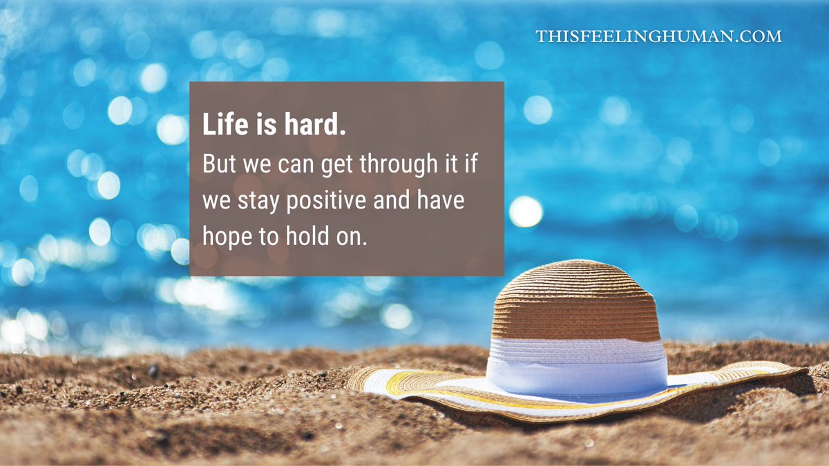 thisfeelinghum1's tweet photo. "Life is hard. But we can get through it if we stay positive and have hope to hold on."
How do you stay positive and have hope when life gets hard?
https://t.co/vdAMDUtviB
#lifeisgood #hope #hopeful #Inspiration #selfreflection #positivevibes #selfdevelopmenttip #happiness https://t.co/Nn59aUvD9j