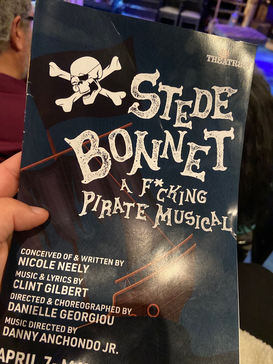 TweedRacer's tweet photo. @TaikaWaititi  Looks like @theatrethree of Dallas, TX had the same idea as you!!! What a wonderful show! 

#OurFlagMeansDeath #pirates #StedeBonnet #blackbeard #stedebeard https://t.co/Aq8Pd4R3kM