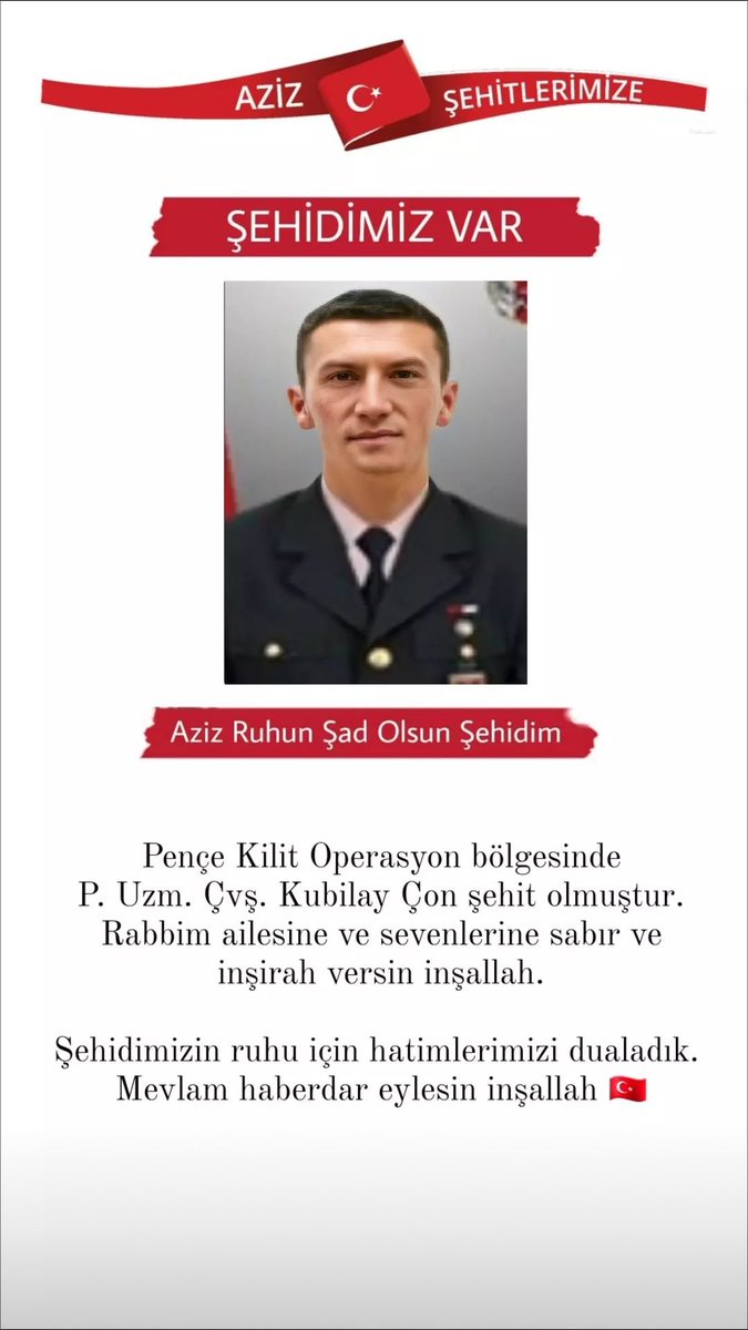 🇹🇷 Şehit Kubilay Çon

| 22.04.2022