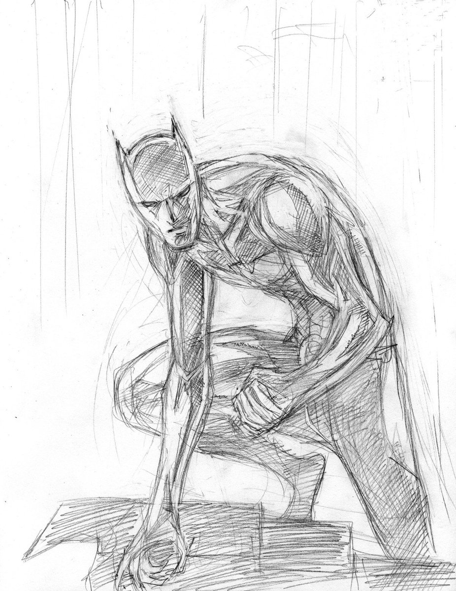 Batman Beyond sketch based on the Beyond the White Knight design. #batmanbeyond #batman #sketch #batmanwhiteknight