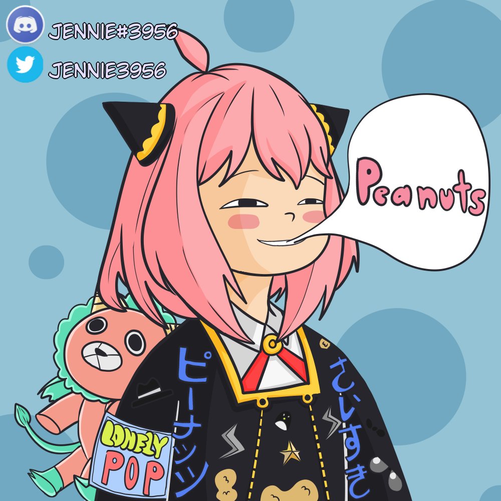 I want Peanutssss!!

Here's my fan art for <a href="/LonelyPopNFT/">LonelyPop 🍭</a>, Anya Forger from the anime Spyxfamily! Been really addicted to spyxfamily lately and can't wait for more episodes!

<a href="/BushRobins/">Noinah🍭</a> <a href="/0xstudio/">0xStudio</a> <a href="/PancakeSyrupNFT/">Pancake 🥞</a> <a href="/0xsoupnft/">soup</a> <a href="/rei_0xstudio/">RΞi</a> <a href="/radiosolace/">radiosolace</a>
