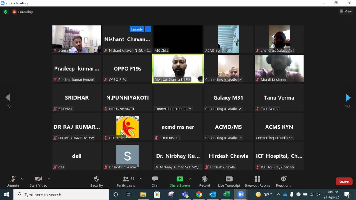 TbDivision's tweet photo. @TbDivision &amp; @RailMinIndia  has jointly organised a virtual CME of Medical officers (Chest Physicians) in which more than 130 Chest Physicians was participated. The technical training was provided by the officials of Central TB Division @RailMinIndia @AshwiniVaishnaw
@ksridhar31 https://t.co/XBeRnCRLAX