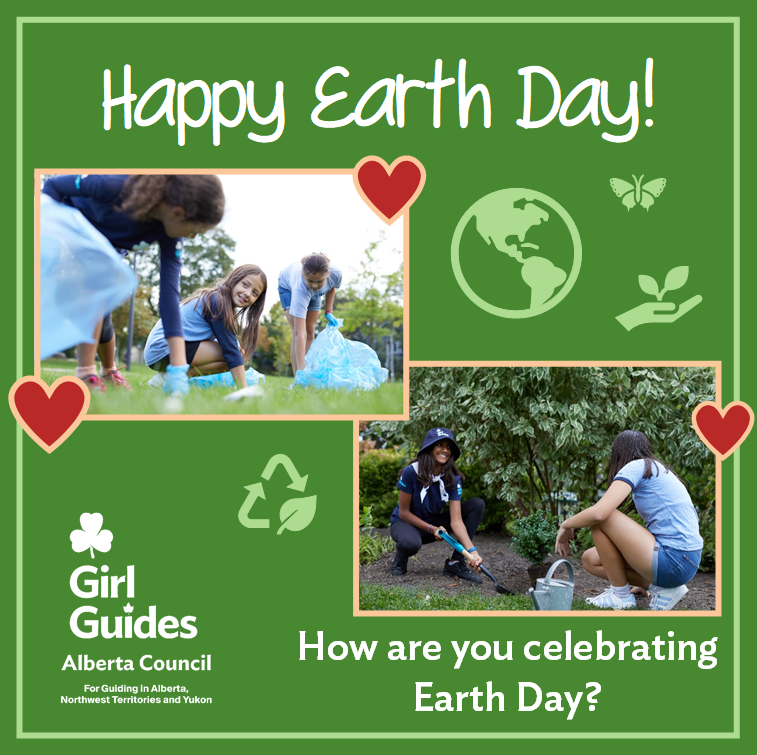 GGC_ANYCouncil's tweet photo. Happy #EarthDay!
Earth Day is a day to remind us that we need to take care of the environment around us and take action to protect our natural world. How are you celebrating Earth Day? Let us know in the comments below!
#GirlGuidesofCanada #GirlGuides #OurSharedPlanet https://t.co/g5tSn1Y2kJ
