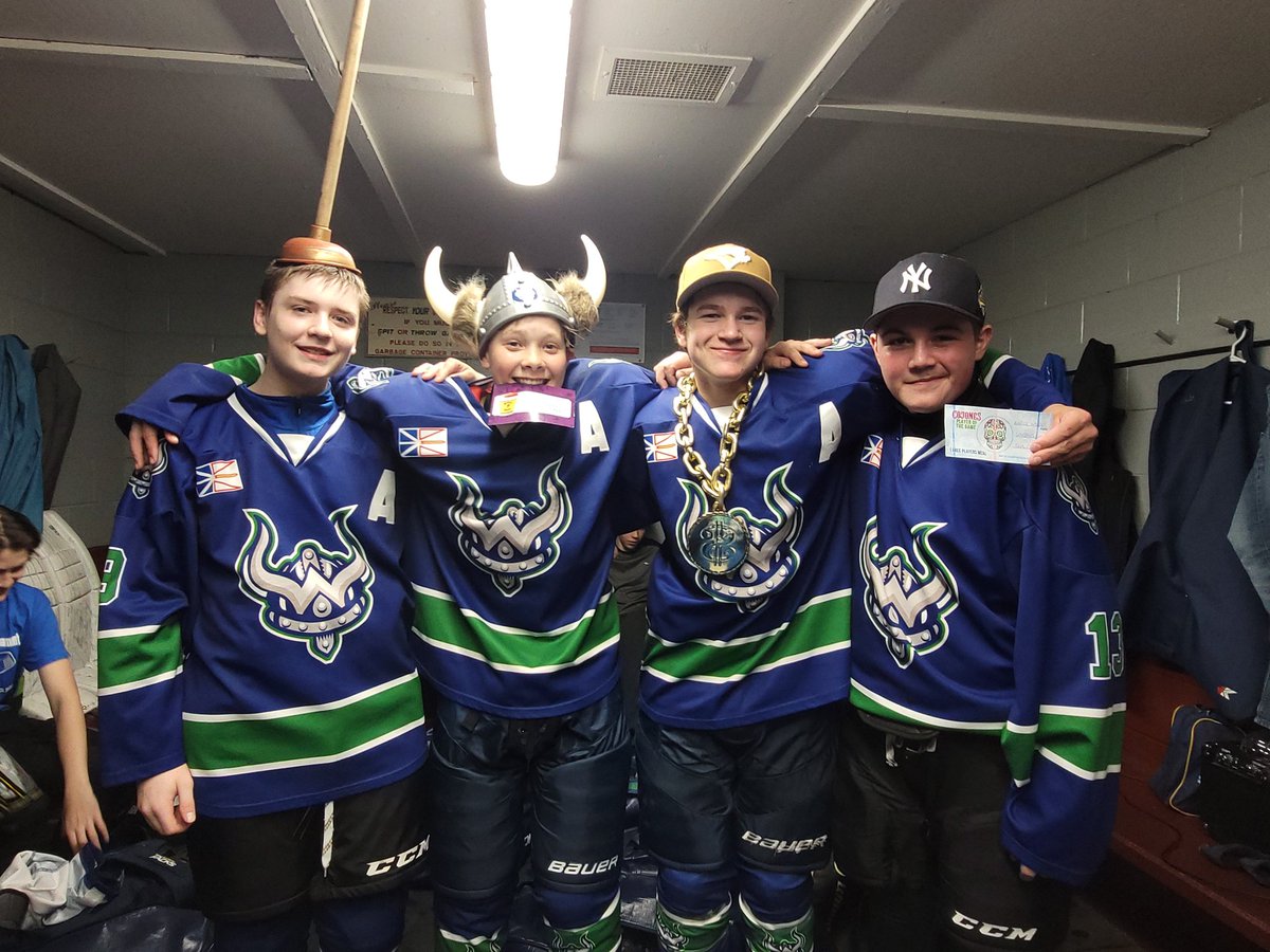 Another win over <a href="/nemha/">garibaldi</a> U15D at @HkyNL Provincials! We are now 3-1. Congratulations to Tournament POG Cameron Heath, <a href="/boosterjuice/">Booster Juice</a> Warrior of the Game Perry Murphy, earning the Golden Plunger was Matthew Oliver and Karter Walsh was <a href="/CojonesTacos/">Cojones Tacos & Tequila</a> 'Money'! @PmhaWarriors 💙🏒💚