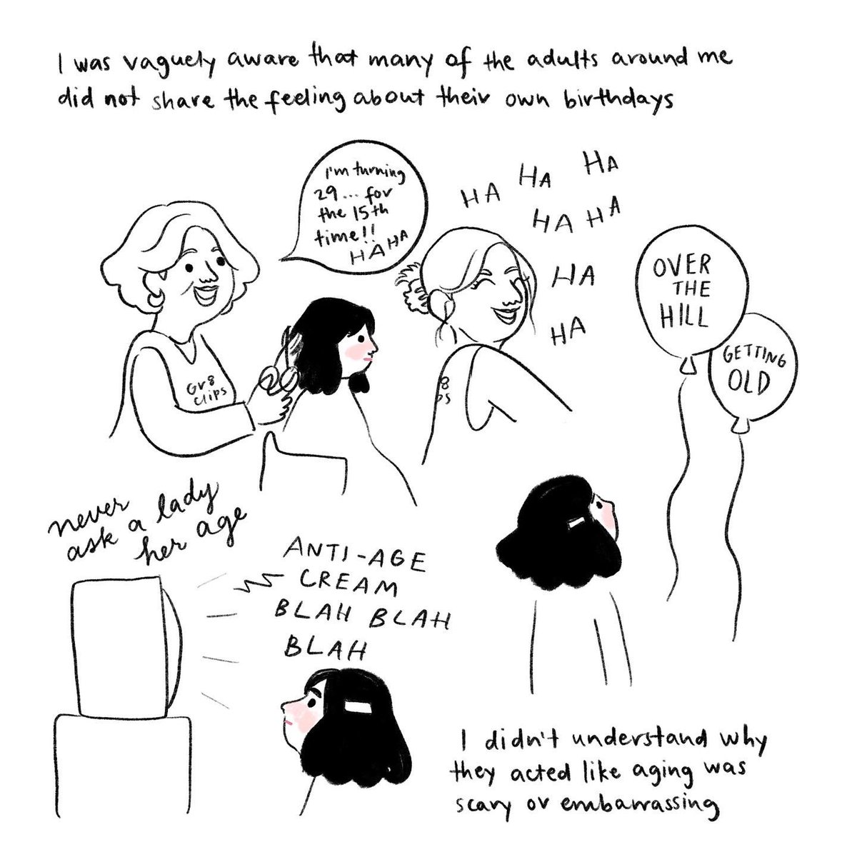 I turned 33 this past Tuesday and had a lot of feelings about it so I made a vulnerable comic 🙃🎂 (1/3) 