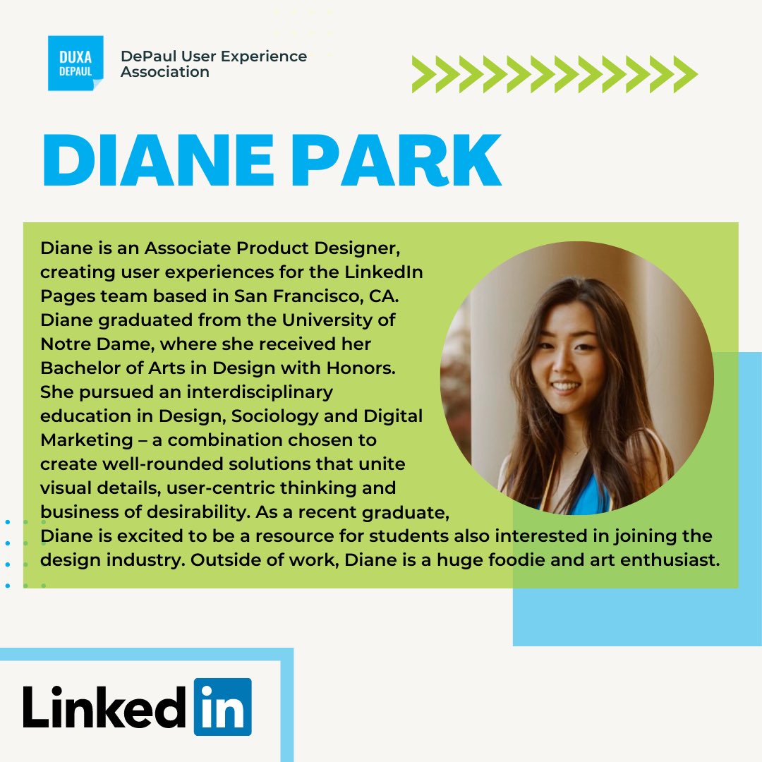 duxadepaul's tweet photo. Michael Schutzenhofer, (Sr. UX Researcher and DePaul alum!) as they speak on and answer questions about what it's like to work at LinkedIn!

This event will be held virtually on Zoom on Friday, April 22 from 1:00-2:30 CST.  Don't miss out on this great presentation!
(2/2) https://t.co/sEGz8dYRgT