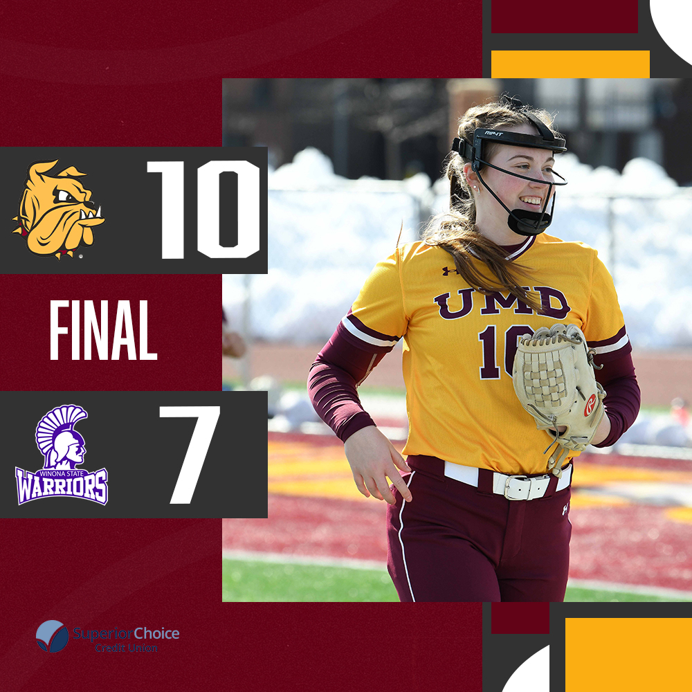 BIG road victory at Winona! Bulldogs earn the split!

<a href="/UMD_Softball/">Bulldog Softball</a> // <a href="/SuperiorChoice_/">Superior Choice CU</a>