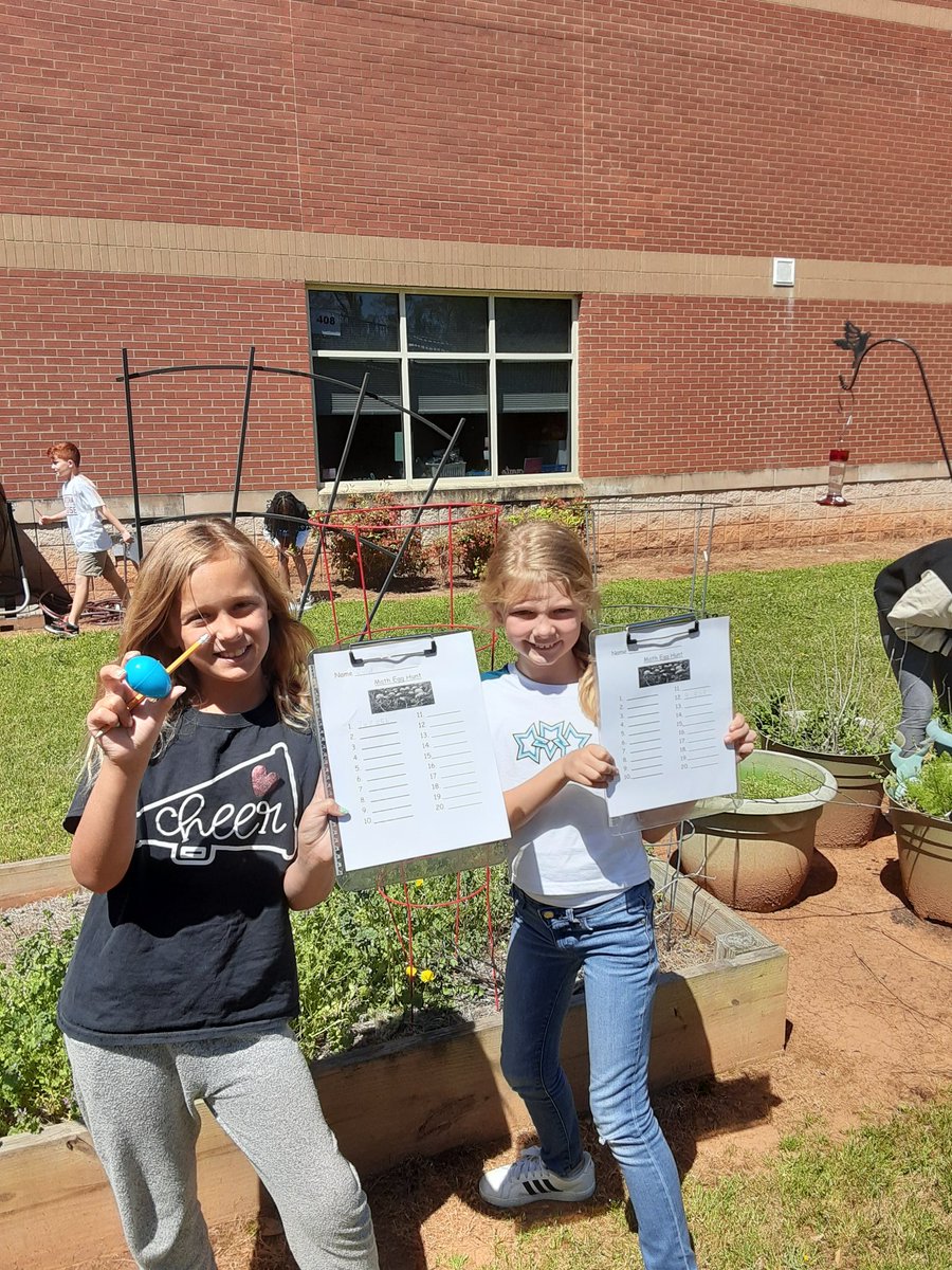 SproatMrs's tweet photo. Math egg hunt! The kids loved finding eggs and solving challenge problems. https://t.co/ytP74Jvs85