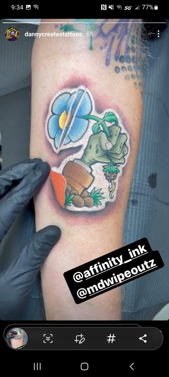 bound2thefloor's tweet image. Got new ink today! #plantsvszombies #stickertattoo #tattoo #affinityink #videogames #zombies #Stickers