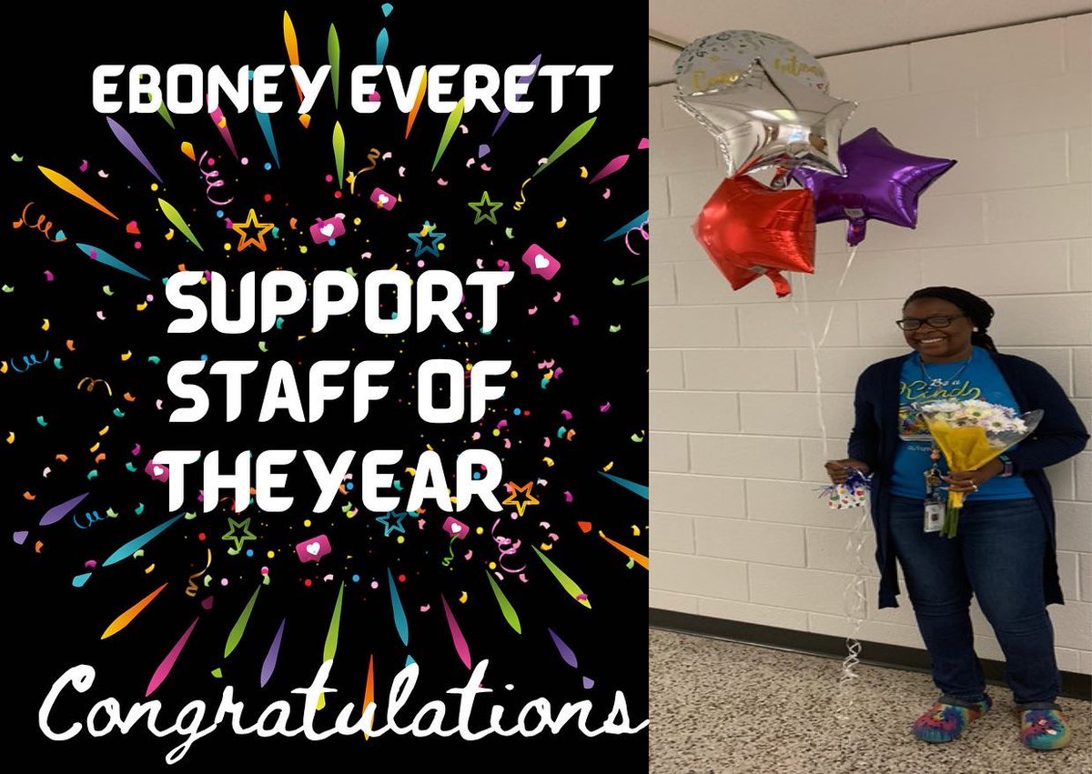 SchoolSouthside's tweet photo. “Mrs. Everett always has a smile on her face. It takes a special person to do what she does on a daily basis. Mrs. Everett always has something positive to say no matter what's going on. She is an asset to our Hive and we are lucky to have her with us.” https://t.co/JGA9IEt9RY