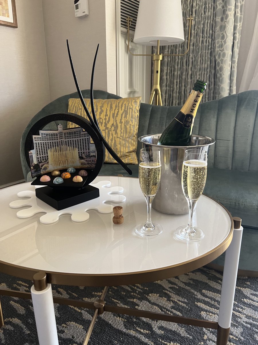 RauchRick's tweet photo. Happy birthday my love. FYI: we are in Las Vegas. The Bellagio thing is all dark chocolate and delicious. https://t.co/vkDxRSdlci