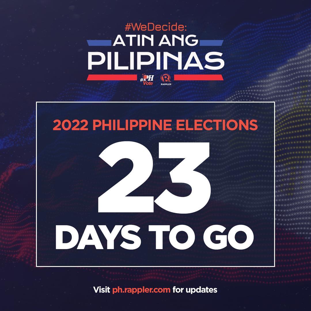 Rappler on Twitter "23 days to go before the 2022 Philippine elections