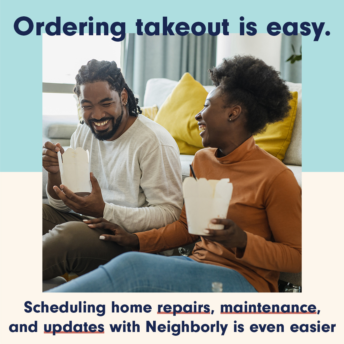 Neighborly's tweet image. What if scheduling home improvement services was as simple as ordering food delivery? It is when you have the Neighborly app! Link in profile. #LinkInBio #GetNeighborly #HomeImprovementSpecialist #LocalBusinesses