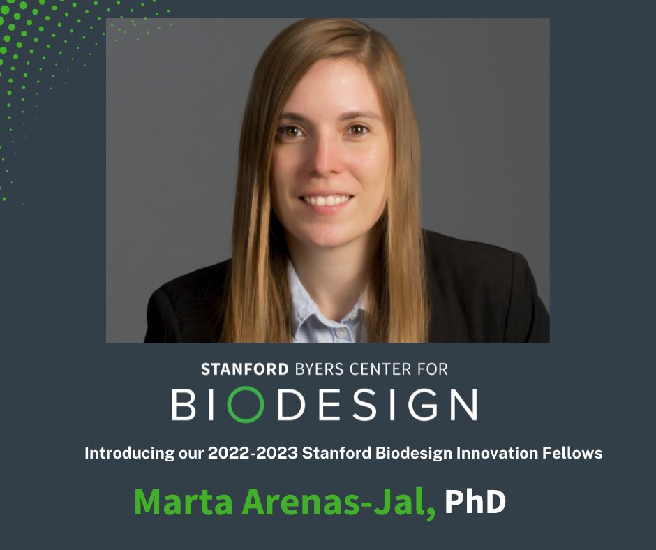 We are pleased to introduce you to our second 2022-2023 Innovation Fellow! Please join us in welcoming Marta Arenas-Jal to the Biodesign community!
More: bit.ly/3Oi5cg8
Want to invent your own future in #healthtech #Innovation
Applications for 2023-24 open on May 16!