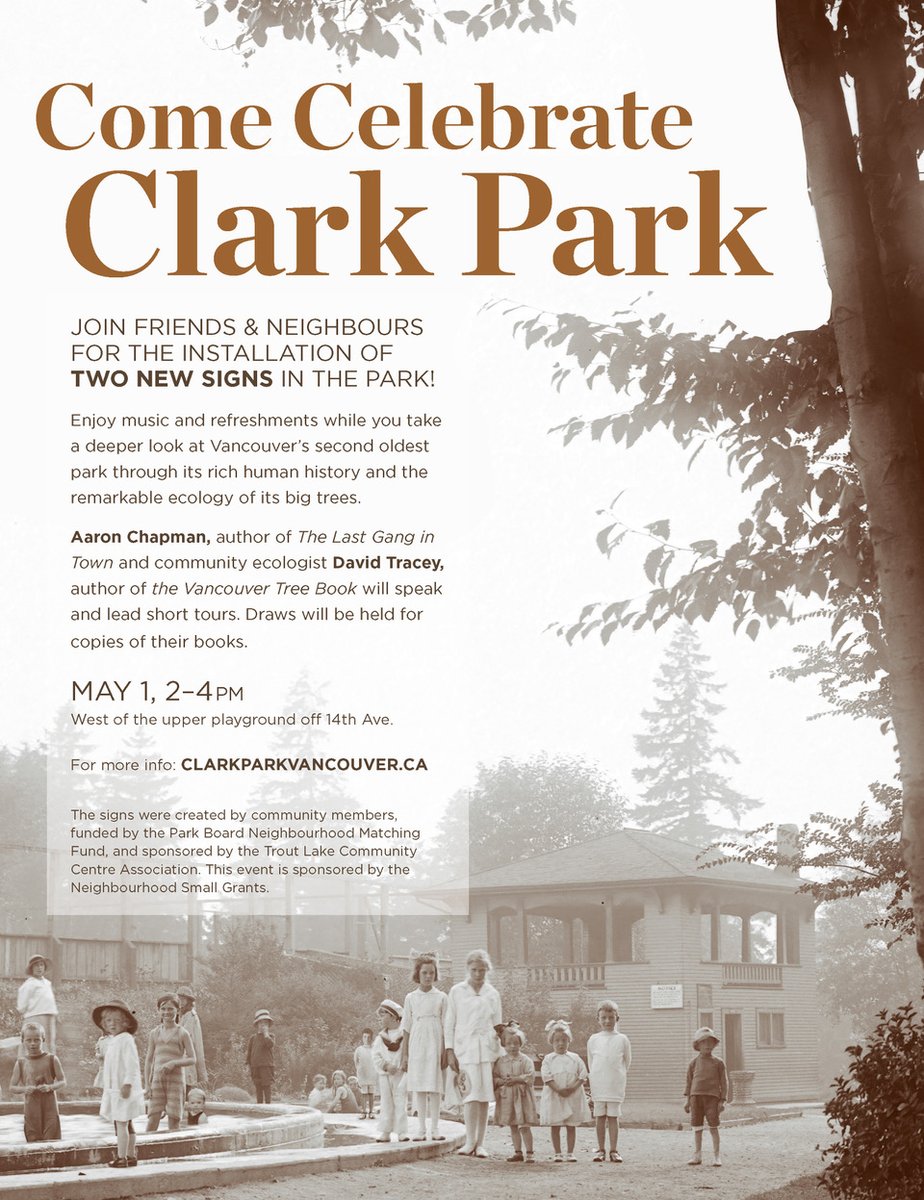 <a href="/ILiveInEastVan/">ILiveInEastVan</a> You're invited - May 1st 2022. More information at ClarkParkVancouver.ca