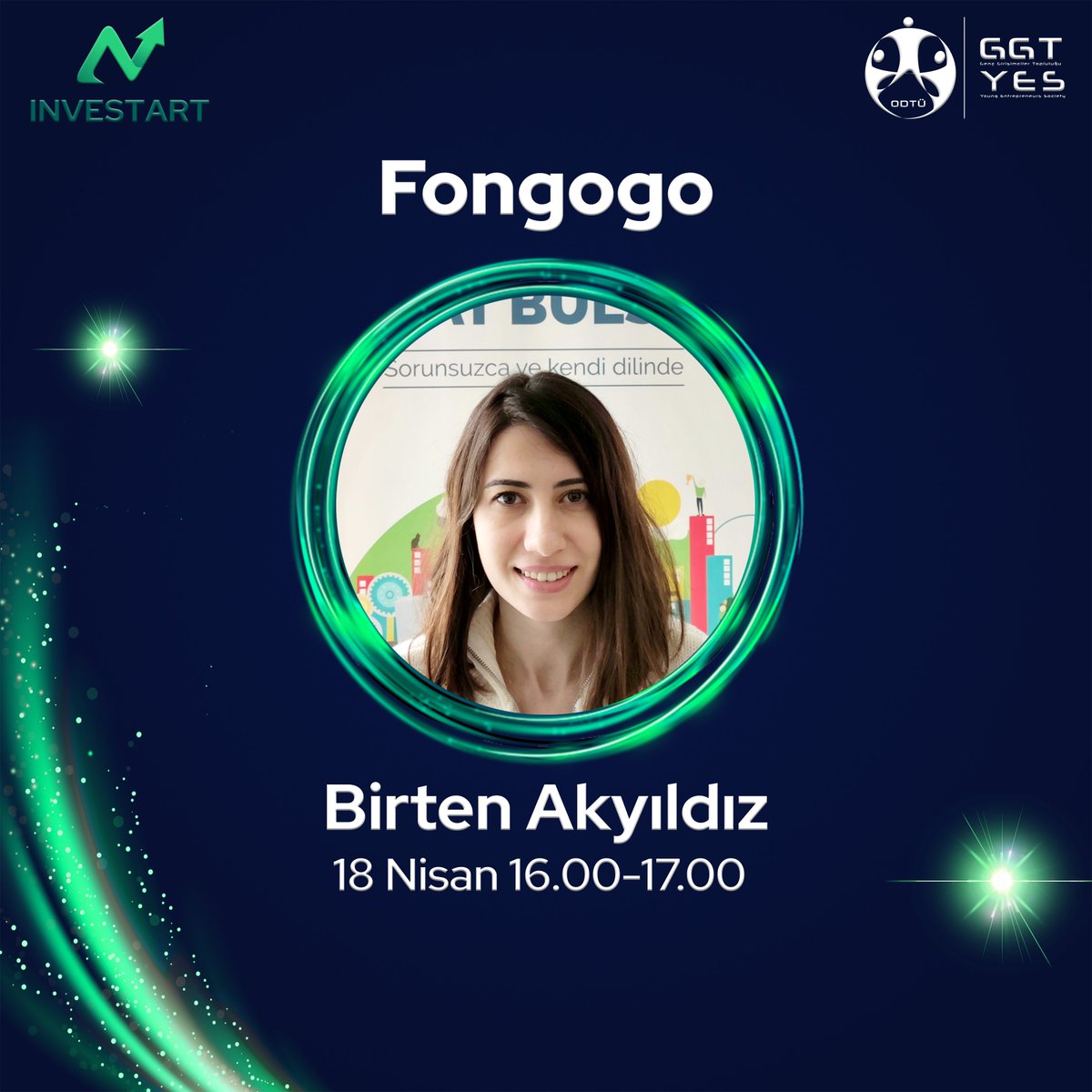 Birten Akyıldız 18 Nisan günü saat 16.00 da online panelimizde bizlerle olacak!

Fongogo, projelerin hayata geçmesi için ihtiyaç duyulan sermayenin kitlelerin desteğiyle bir araya getirilmesine aracı olan bir platformdur.

Detaylı bilgi ve kayıtlar için;

investart.odtuggt.org