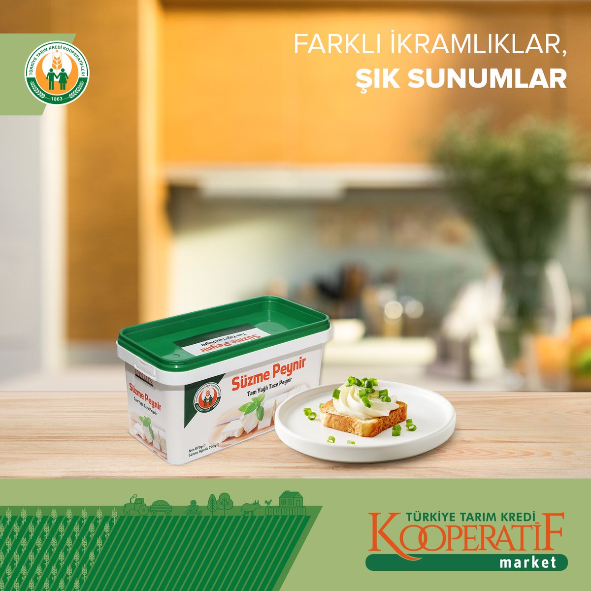 koop_market's tweet photo. Doğal ve lezzetli süzme peynirlerimizle her sofraya yakışır tarifler! https://t.co/L0Sope8jCA