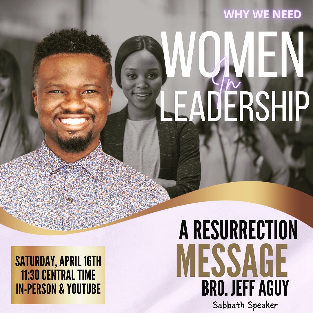 Join us and Bro. Jeff Aguy for a powerful word this Sabbath (Saturday) @ 11:30am!