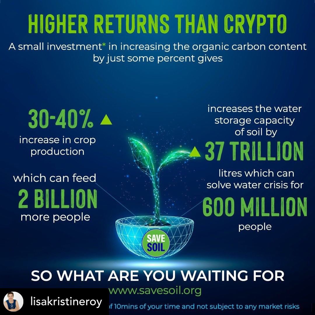 Who doesn’t like higher returns? #savesoil