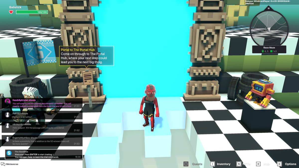 retr4ch's tweet photo. @TheSandboxGame I got unforgettable impression of the game, a little bit difficult, but I liked it when season 3?
#SandBox #Metaverse #NFT #RaceMazeChallenge https://t.co/7tegj9SLUN