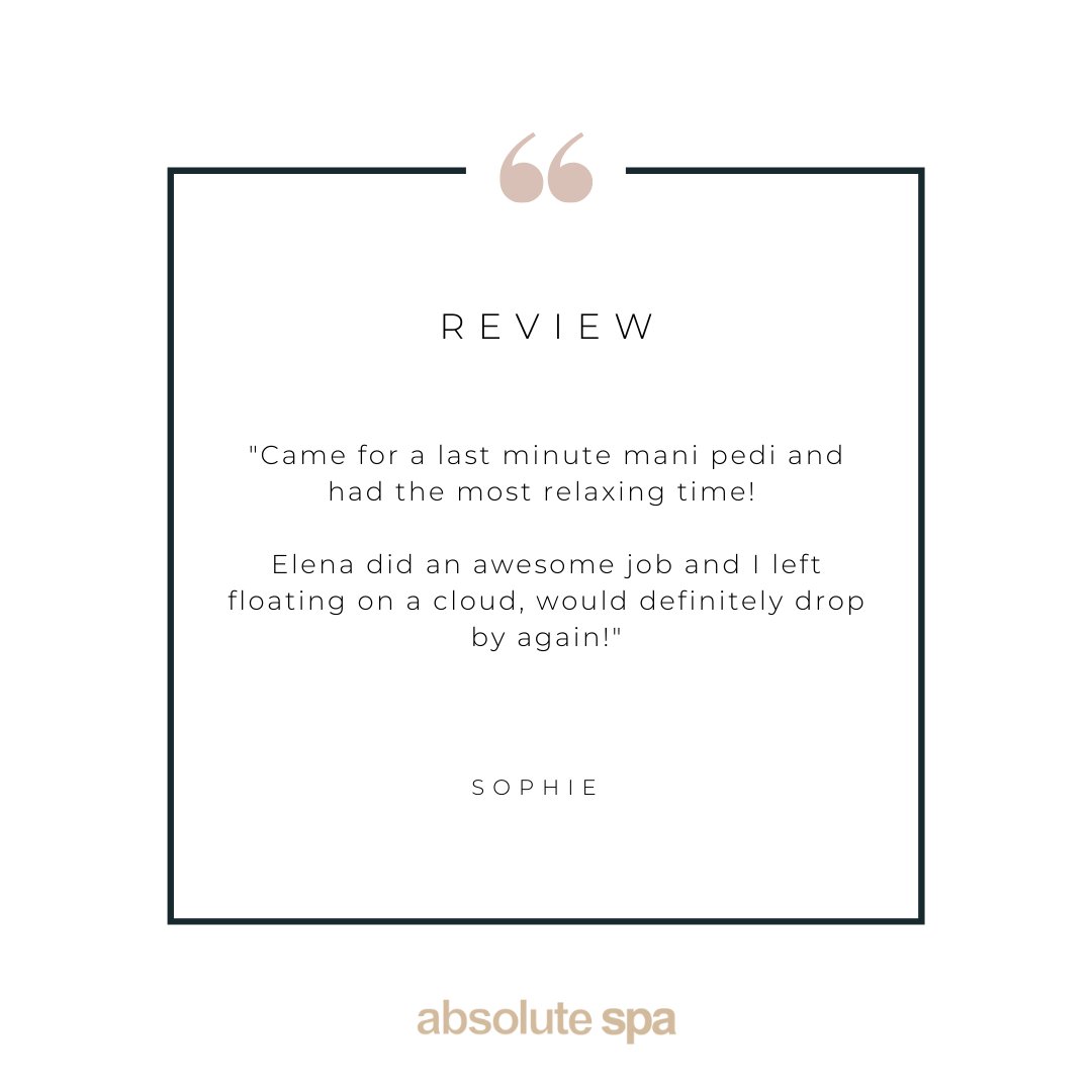 AbsoluteSpa's tweet image. Our favourite part of the job is when you guys leave such kind and warm reviews for us! Thank you Sophie for this amazing review! 

Happy long weekend everyone 💛

#absolutespa #customerreview #spareview #spaday #fairmontvancouverairport #vancouverbc #richmondbc