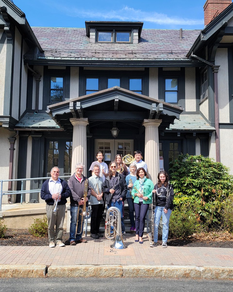 Our Woodwinds and Brass faculty took advantage of the gorgeous weather today to get a group photo during a break from rehearsal. Such a treat to get to hear so many talented musicians play together!
