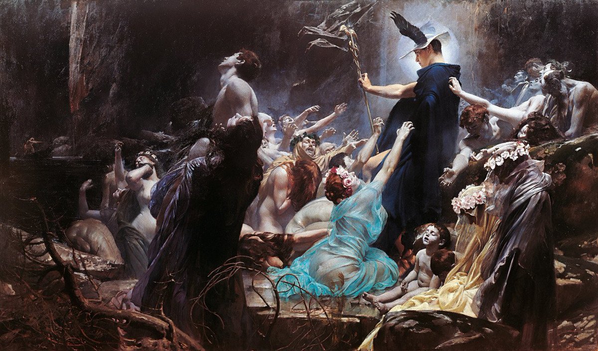 Adolf Hirémy 1860-1933 'The Souls of Charon' #AustroHungarianArt