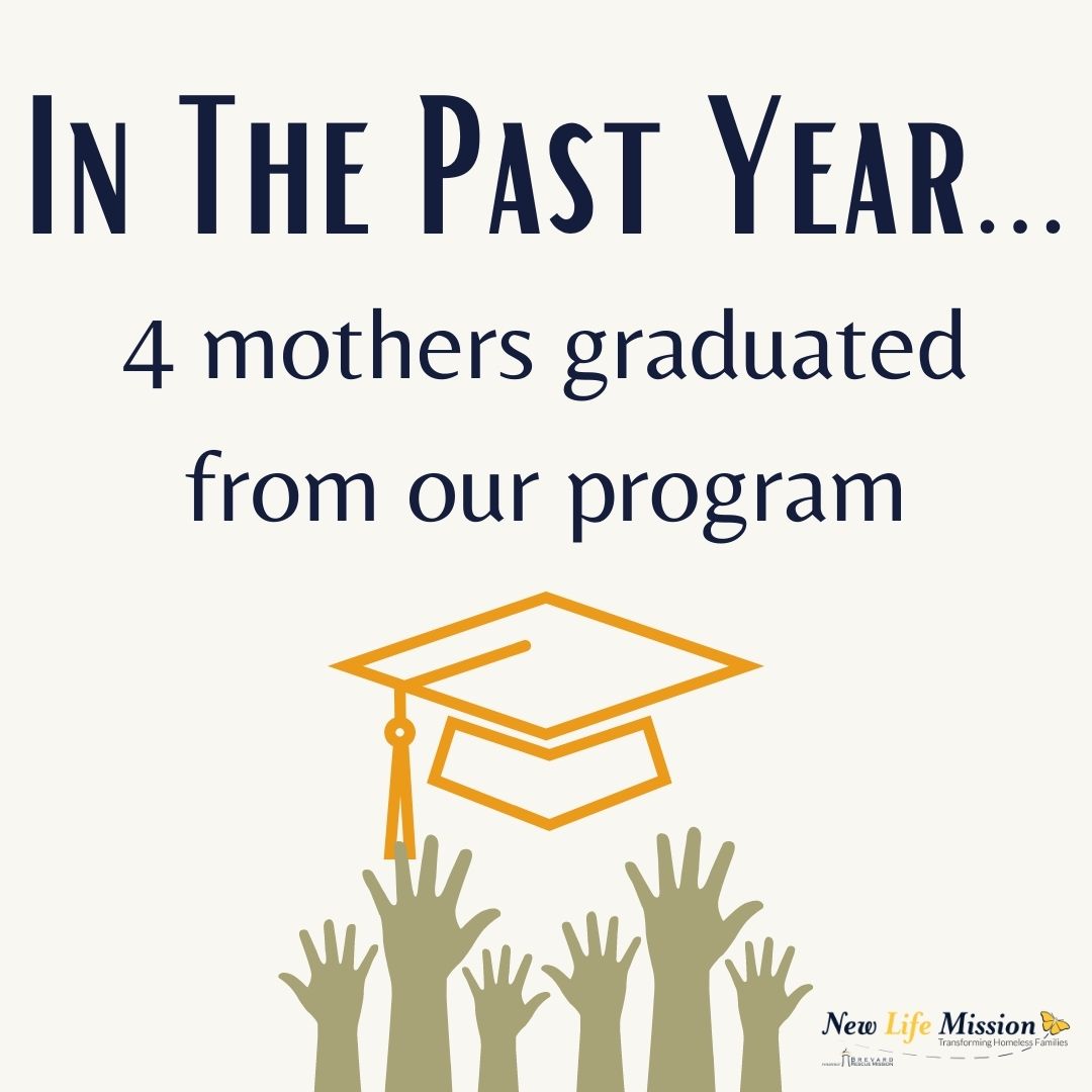 In The Past Year . . . 4 moms have graduated from our program!  🎓