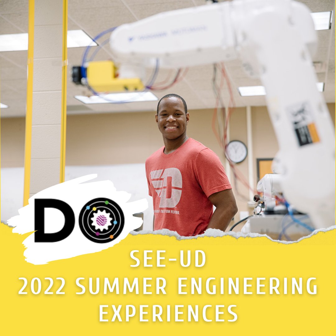 stem_do's tweet photo. In-person residential Summer Engineering Experiences at the University of Dayton (SEE-UD) are back! Visit their website to learn more and register https://t.co/BE8pduea2n
@universityofdayton #STEM #SummerCamp #UD #DaytonOH #DOSTEM #STEMohio #Education #highered https://t.co/uLTiJaLSJO