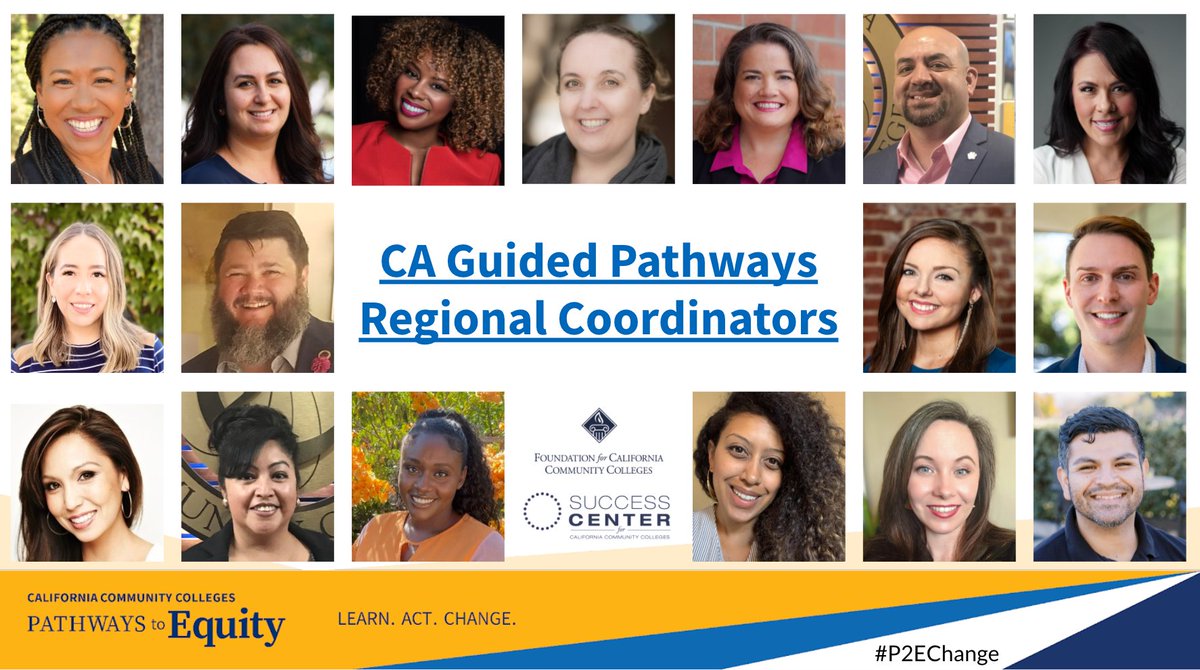 If you missed today, there is still time to register for the April 22 & May 6 sessions. Get in touch with your #GuidedPathways Regional Coordinator for more information. You can find your RC at successcenter.cccco.edu/Guided-Pathway…