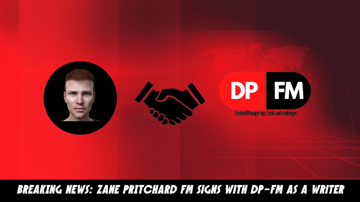 DP_FM_'s tweet image. 🚨BREAKING NEWS: ZANE PRITCHARD FM SIGNS FOR DP-FM AS A WRITER🚨

@FmZane is our newest signing and we&apos;re glad to have him involved. Scouted by our very own @fmbeth94 and then followed by some positive negotiations, we can&apos;t wait to see what Zane brings to the site!

#FM22 #DPFM
