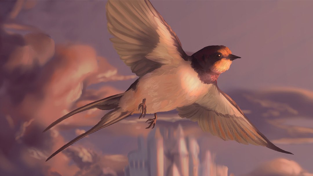 marissavrba's tweet photo. Swallow Tail Kingdom | used @clipstudiopaint for this project! And take a look at those clouds 👀👀 very yummy. #CLIPSTUDIOPAINT #illustrationart https://t.co/9LPFYk0wsj