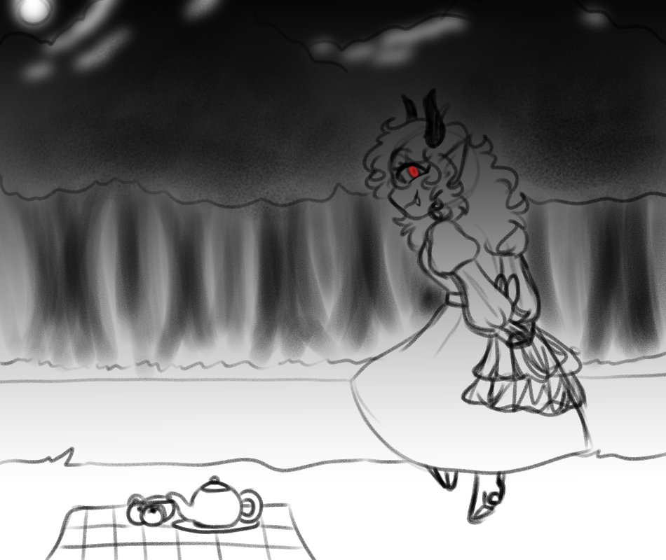Ashypie5's tweet photo. #ashypie #minor_gore #vampire 

Way down by the river
they say there is a tune
one that makes you quiver
under the nightly moon

Beware, beware that haunting song
for soon your doom will not take long

Alone a child stands perfect and still
get too close, and youll be her next- https://t.co/wIv3E4d3JT