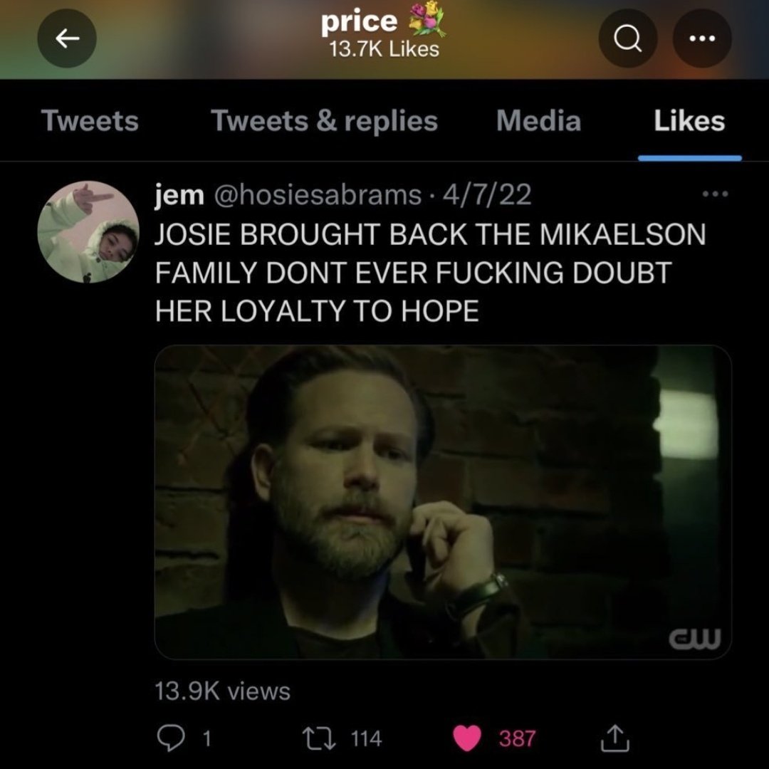 Ormiverse's tweet photo. Hate her all you want but Josie saltzman is the best person for hope mikaelson https://t.co/A5cus2WJ37