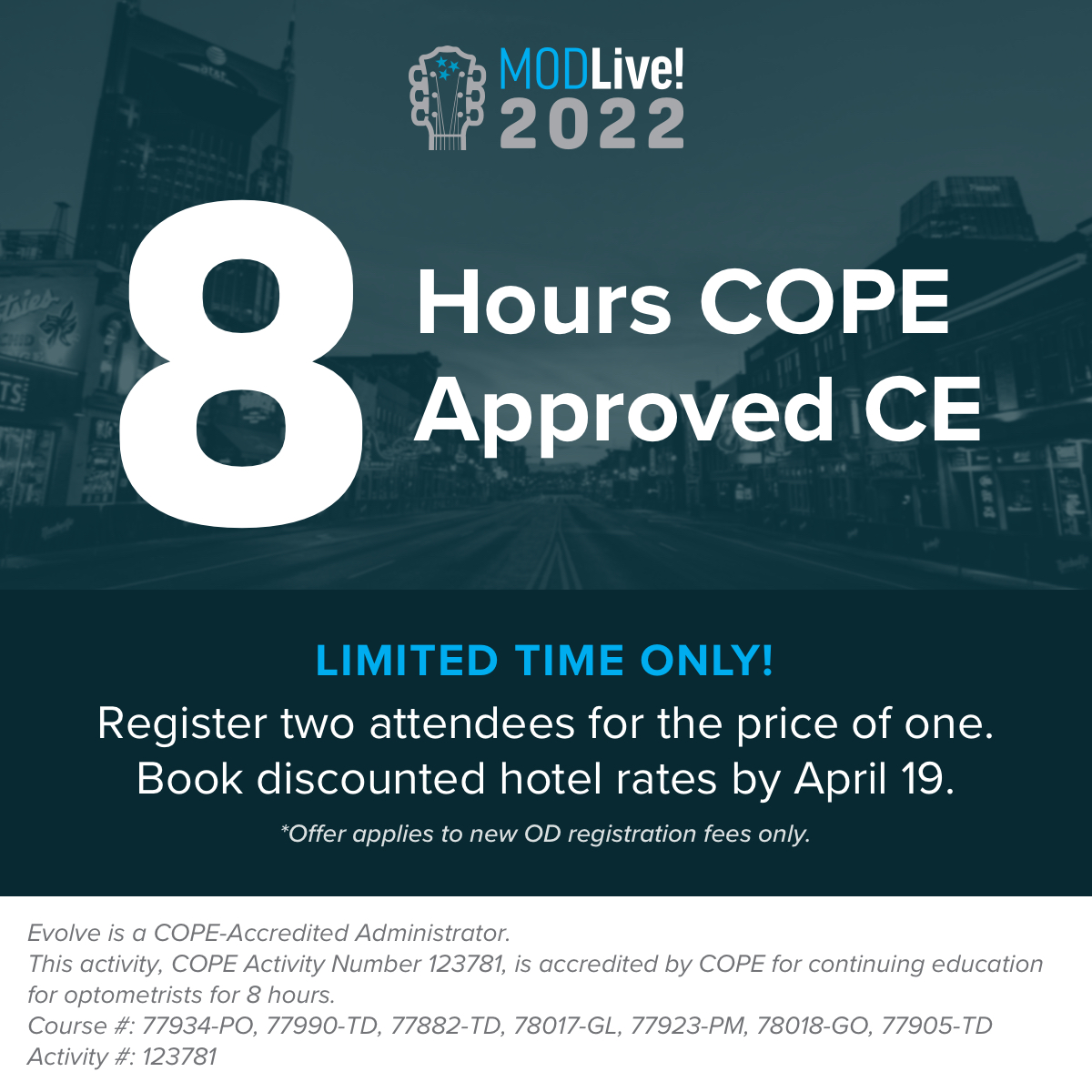 JUST IN! Announcing 8 hours of COPE approved CE at #MODLive2022, along with a BOGO Flash Sale on registration! If you prefer collaborative discussions over lectures, mixers over boxed lunches, and cultivating genuine connections with colleagues, register! modlivemeeting.com