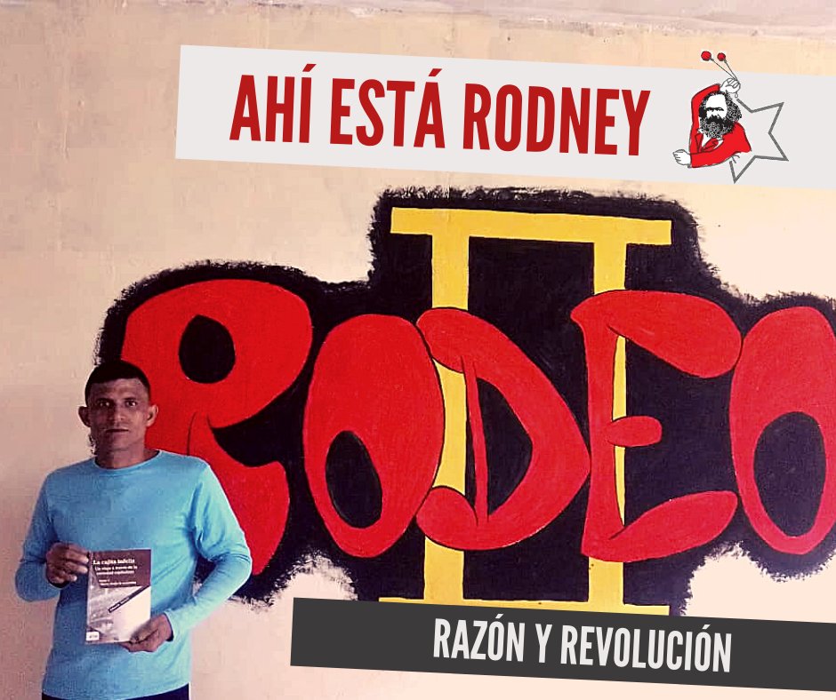 ViaSocialistaAr's tweet photo. Ahí está Rodney - Comunicado de Razón y Revolución por la liberación de #RodneyAlvarez #RodneyLibre #RodneyÁlvarez #FueraMaduro
Link: https://t.co/gxCGYOH781 https://t.co/T6cVFEa5F4