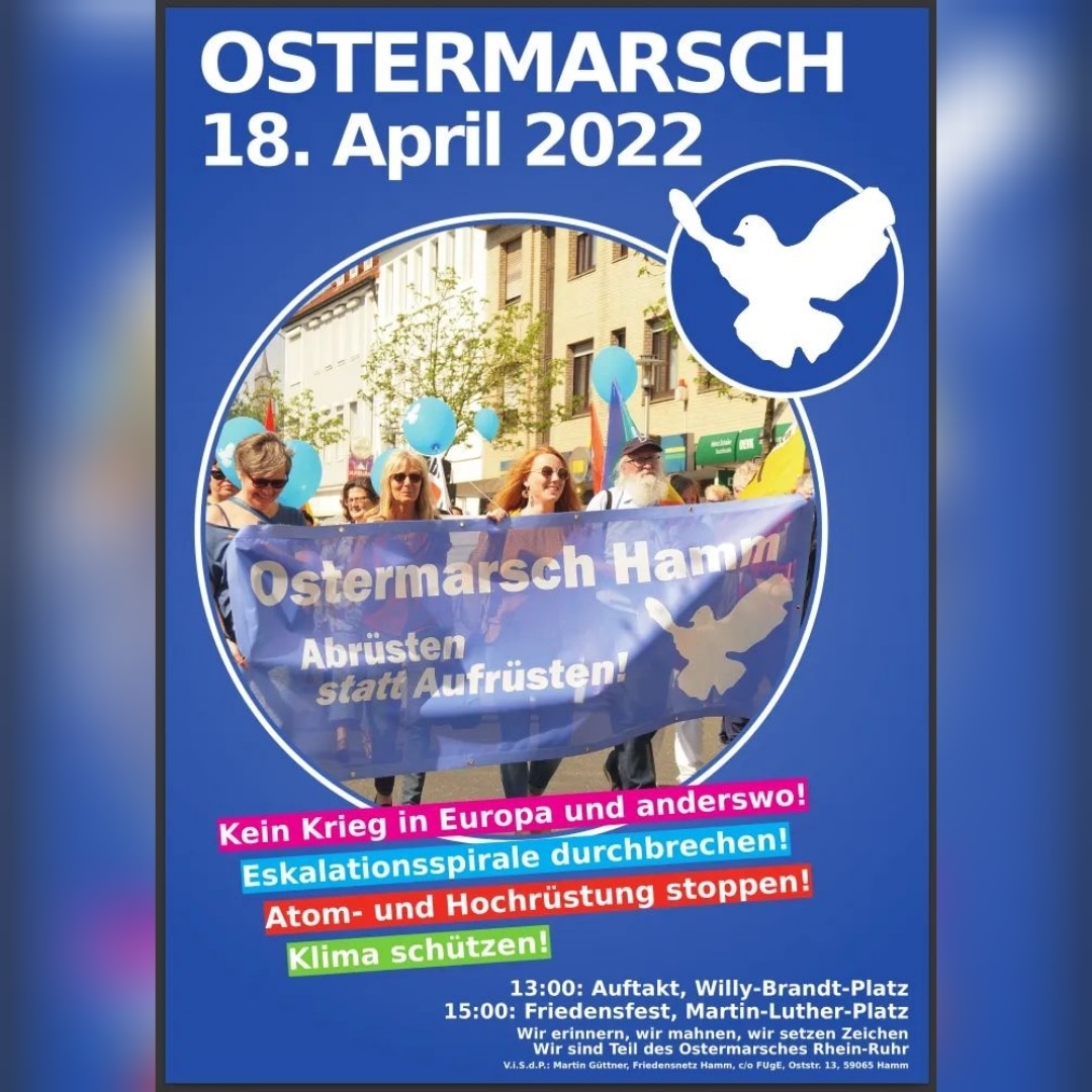 jfshamm's tweet image. Am Montag findet der hammer Ostermarsch statt. 

Der Krieg in der Ukraine zeigt wieder einmal, zu welchen Übeln der Kapitalismus führt. Unsere Aufgabe ist es, dem eine starke internationale Arbeiter:innenbewegung entgegenzusetzen.