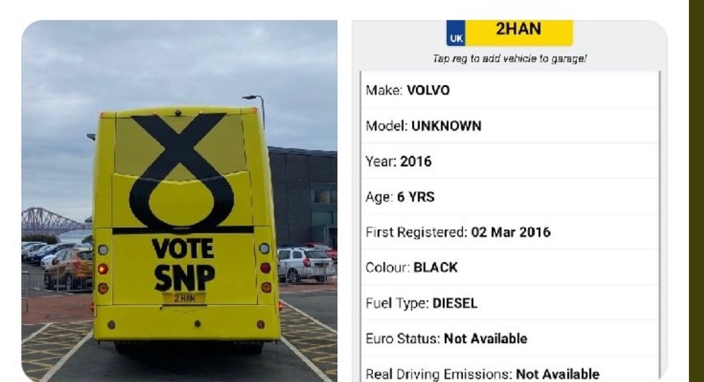 Time2_SpeakUp's tweet photo. @MhairiHunter A diesel bus? After all the crap you’ve lectured Scotland about you being Green? ANOTHER example of SNP hypocrisy Mhairi. 🙈
What a mess you are. #ResignSturgeon https://t.co/uTabnKq0Kp