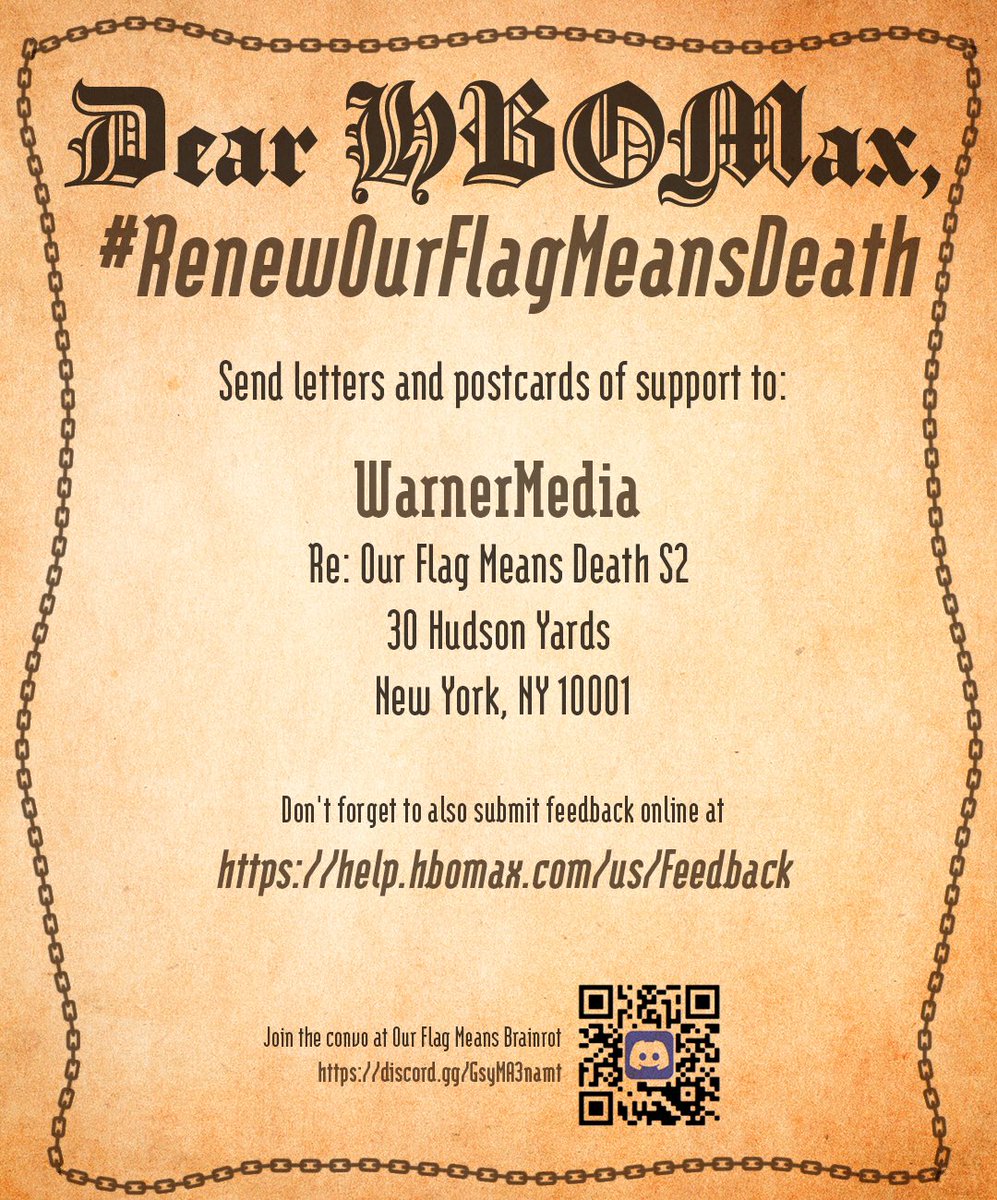 awbeethoven's tweet photo. #RenewOurFlagMeansDeath #OurFlagMeansDeath #FansToTheMax @OurFlagHBOMax @hbomax @cononeilluk @sambaschutte please boost this!! 💗💗 https://t.co/AIKqLsWqxl
