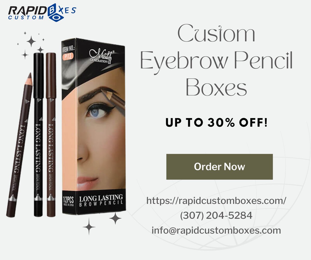 rapidcb's tweet image. Get the most stylish and eye-catching custom boxes for your eyebrow pencils or eyebrow enhances from Rapid Custom Boxes at very cheap rates.

📦 bit.ly/37SRXBI
📧 info@rapidcustomboxes.com
📞 (307) 204-5284

#RapidCustomBoxes #CustomBoxes #CustomPackaging #cosmeticbrands