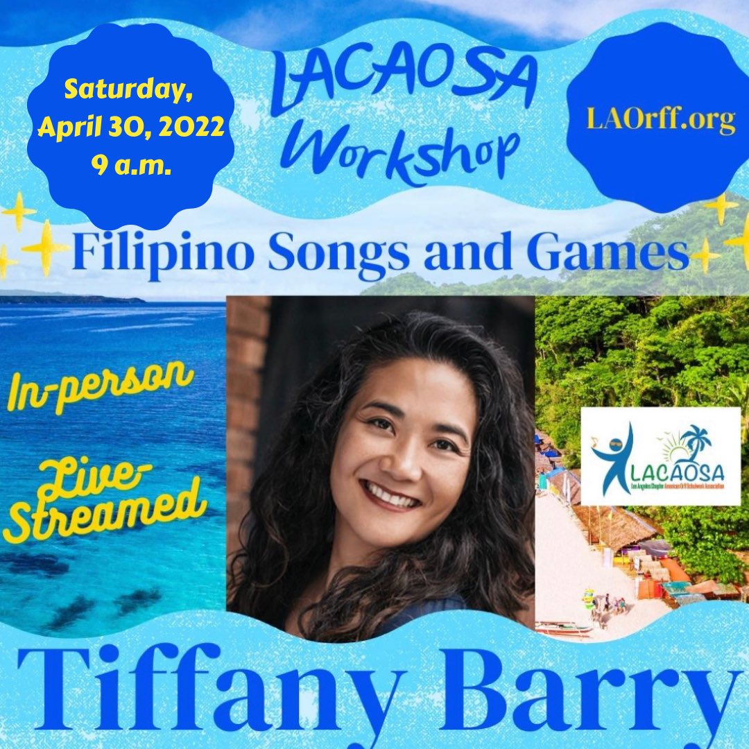🚨 Workshop 🚨 Alert! With the terrific Tiffany Barry! Saturday, April 30 from 9 a.m. - 1 p.m.! 
In person and Zoom! 

Click below to register:
laorff.org/2021-2022-work…

<a href="/pcmENCORE/">PasadenaConservatory</a> 
#music #musician #orff #orffshulwerk #orffmusic #musicteachers #musiceducation #musiced #pd