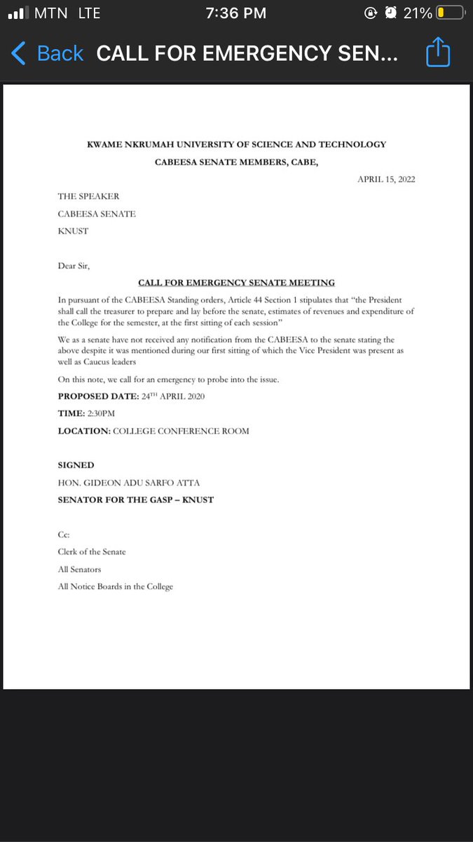 CABEESA SENATE tweet media