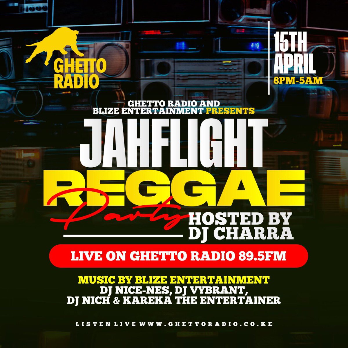 Mad vibes as we continue, party we party str8888t till dawn
#JAHFLIGHT 
#JAHMROCKDOBA 
<a href="/GhettoRadio895/">Ghetto Radio</a> 
<a href="/CharraDeejay/">Deejay Charra</a> 
<a href="/JamesNesir/">Nice Nes</a> 
<a href="/NichDeejay/">Deejay Nich Sam</a> 
<a href="/hecky_royal/">Dj Vybrant</a>
 <a href="/DJkarekaKE/">DJkarekaKE</a>