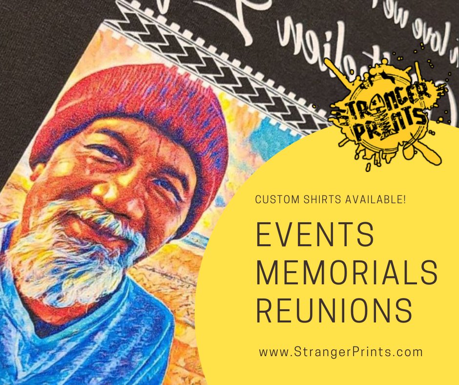 strangerprint's tweet photo. Celebrate your loved ones with custom shirts. We offer printing and design for events both big and small. Contact us for details.
https://t.co/EYhUmV12rr

#customshirts #customdesign #customprinting #standout #family https://t.co/jrV0psKhn0