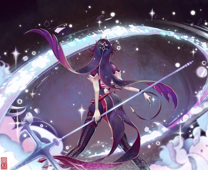 3 rosarias for genshin tarot! basic attack • skill • burst illustrations ✨ 

#rosaria #characterart 
#genshinimpct #原神 ❄️ 