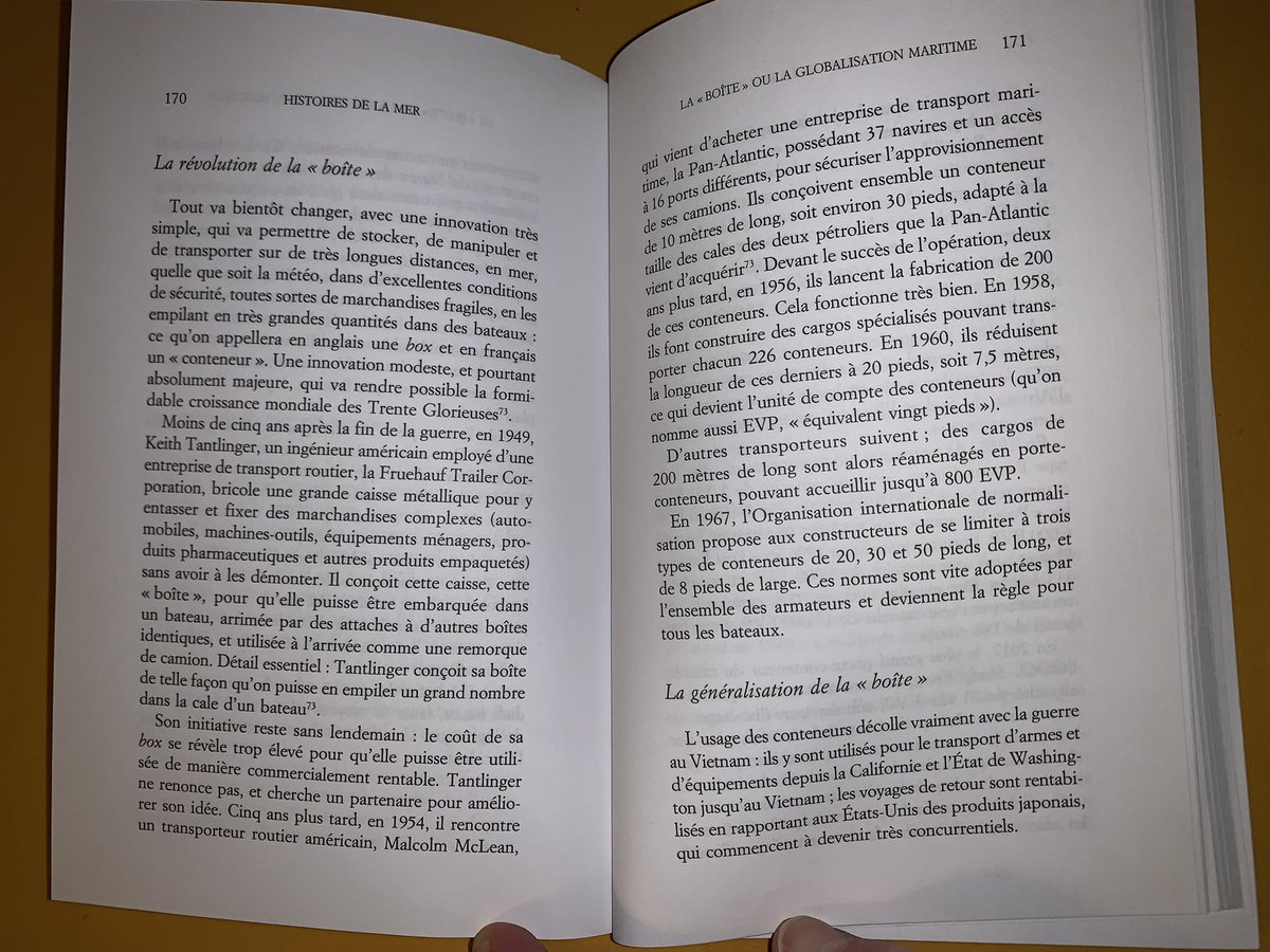 LegendumEst's tweet photo. Thread passionnant sur l’économie du #conteneur et la place des ports asiatiques. On se souvient de ces pages de @jattali dans Histoires de la mer (2017): « La ‘boîte’ où la globalisation maritime » #KeithTantlinger #MalcolmMcLean @sophiedeclosets https://t.co/UpSzOtShgu