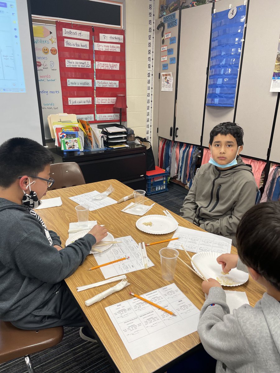 ⁦<a href="/LakeshoreWO/">Lakeshore Elementary</a>⁩ ⁦<a href="/MrFollettWO/">Mr. Scott Follett</a>⁩ - Lakeshore Multilingual learners bringing in foods that represent their culture as we wrap up our Culture unit. Thank you Sam for teaching us how to use chopsticks! #sushi #mole #chocoflan #conchas #jackfruit and much more! 🌮🍱🍮