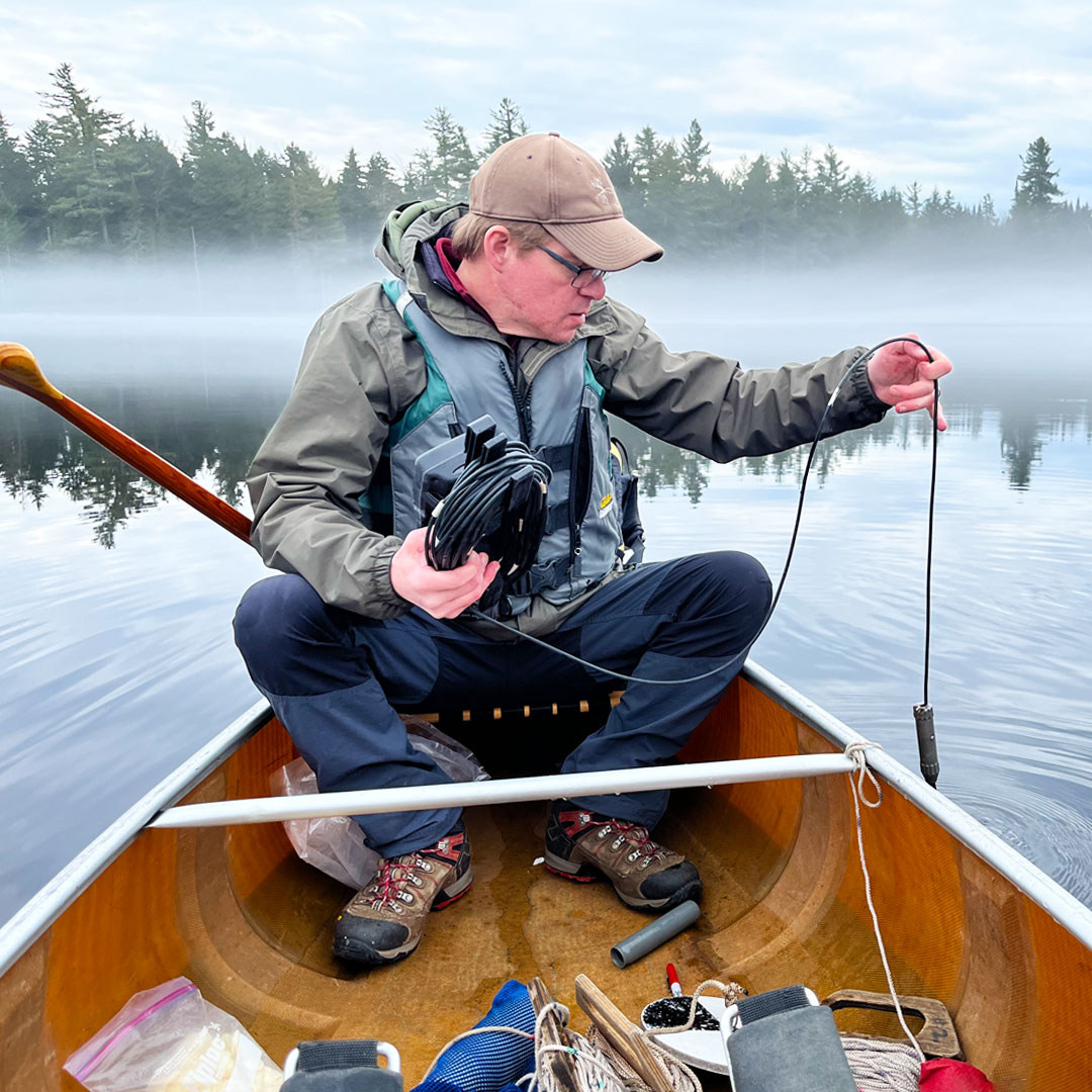 ausablecenter's tweet photo. To celebrate the planned merger between AsRA and ALSC, Leanna and Phil sampled four lakes yesterday that are part of the Adirondack Long Term Monitoring Program. https://t.co/Ma0XMpDNmH