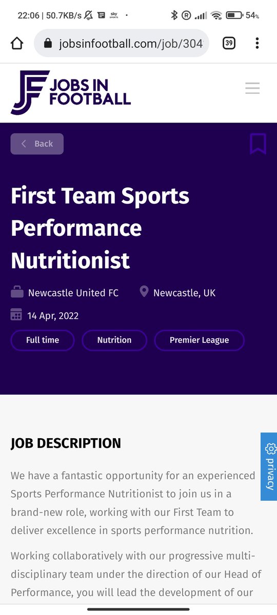 Interesting to see another layer of professionalism at #nufc under Eddie Howe. Shudder to think what was on the menu in the Steve Bruce days. @tfNUFC